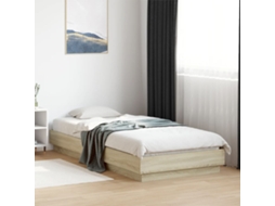 Vidaxl Estrutura Cama S/ Colchão Derivados De Madeira Carvalho Sonoma