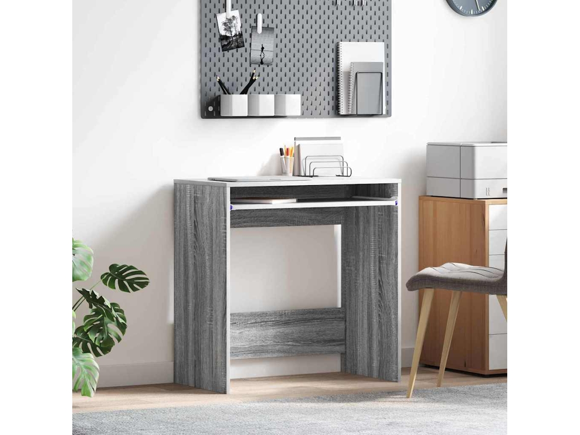 Vidaxl Mesa Cinza Sonoma Derivados De Madeira 77,5 X 43 X 79 Cm