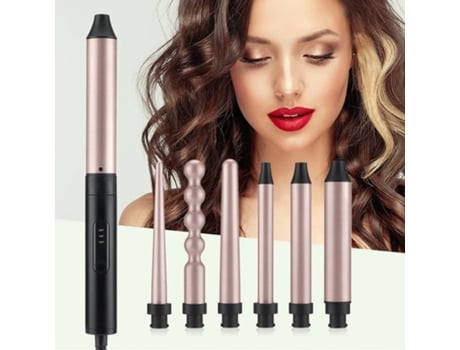 6 em 1 Cabelo Elétrico Curler Curling Heads Mulheres Profissional Ceramic Curling Iron