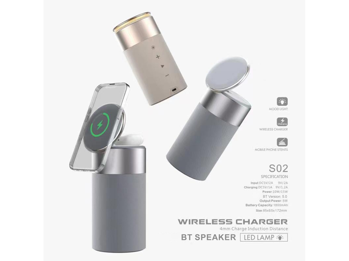 Lâmpada de Mesa Carregamento Sem Fio Bt LAXISCREED