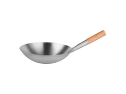 Concha Grande De Aço Inoxidável Para Panelas, Ideal Para Chefs Que Usam Wok, Frigideiras E Restaurantes. Possui Cabo Longo E É Perfeita Para Cozinhar