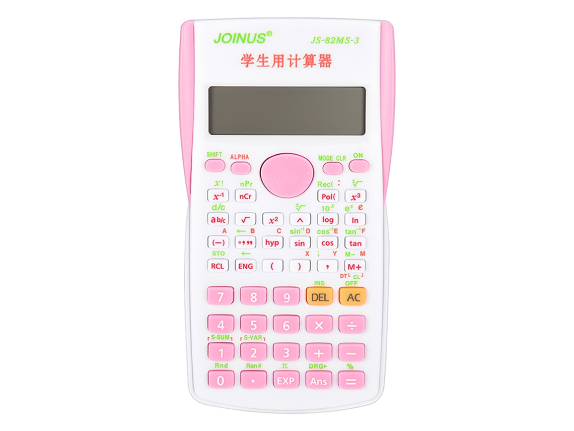 Calculadora Científica Estudantes Ensino Médio Fundamental Rosa Bateria