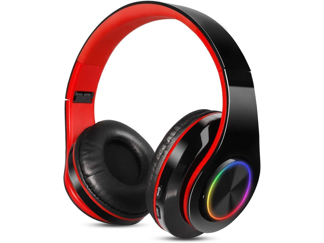 Fone Esportivo Bluetooth 5.3, Graves Profundos, Microfone para iPhone/Android Vermelho JIAPEI