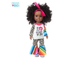 Boneca De Vinil De 35 Cm (14 Polegadas), Pele Negra Africana, Brinquedo Infantil, Bebê Realista.