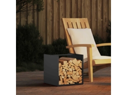 Vidaxl Suporte Para Lenha 40x40x40 Cm Aço Laminado A Frio Antracite