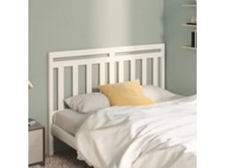Vidaxl Cabeceira De Cama 146x4x100 Cm Pinho Maciço Branco