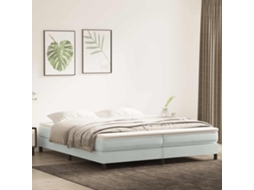 Vidaxl Cama Com Molas Sem Colchão Cinzento-claro 200x210 Cm Veludo