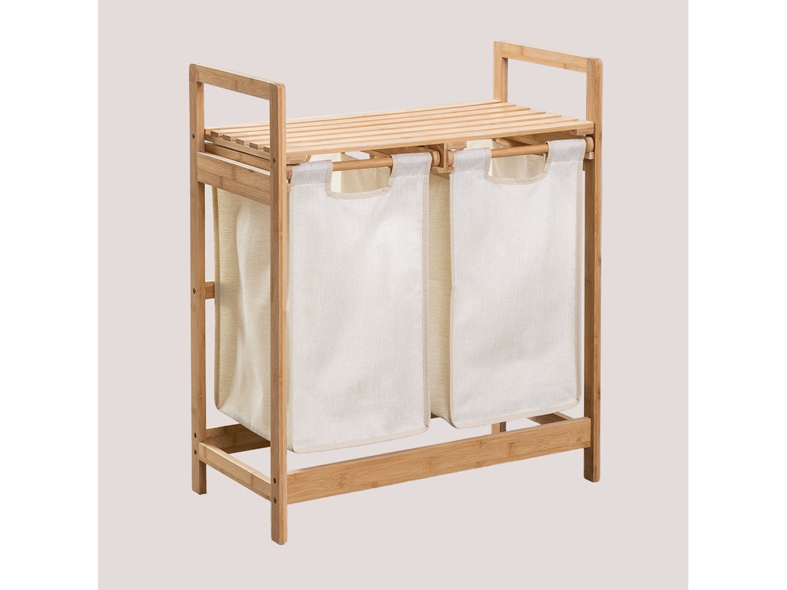Sklum Cesto De Roupa De Bambu Joesh Bambú Branco ↑75 Cm
