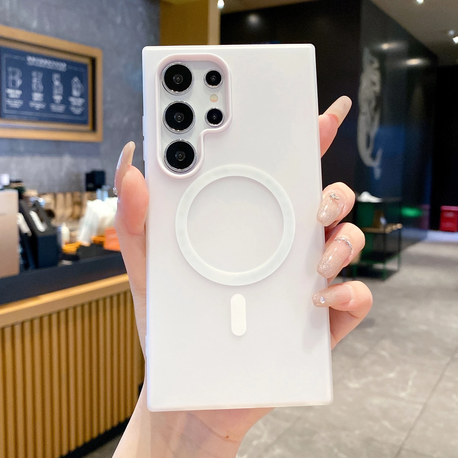 Funda Protectora Magnética (samsung A56 Blanco)
