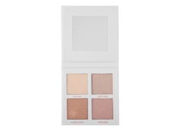 Paleta De Pó Iluminador 4 Cores Para Olhos E Contorno Facial