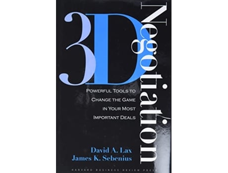 Livro 3d Negotiation de David A Lax e James K Sebenius (Inglês - Capa Dura)