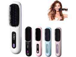 Escova De Cabelo Cocoony, Escova Alisadora Portátil E Recarregável Para Cabelos Curtos, Adiciona Volume Em 2 Minutos