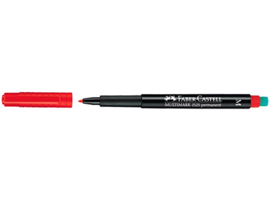 fir-37491 :MARCADOR FABER OHP PLUS M VERMELHO CX.10 uni.min.venda:1 x CX