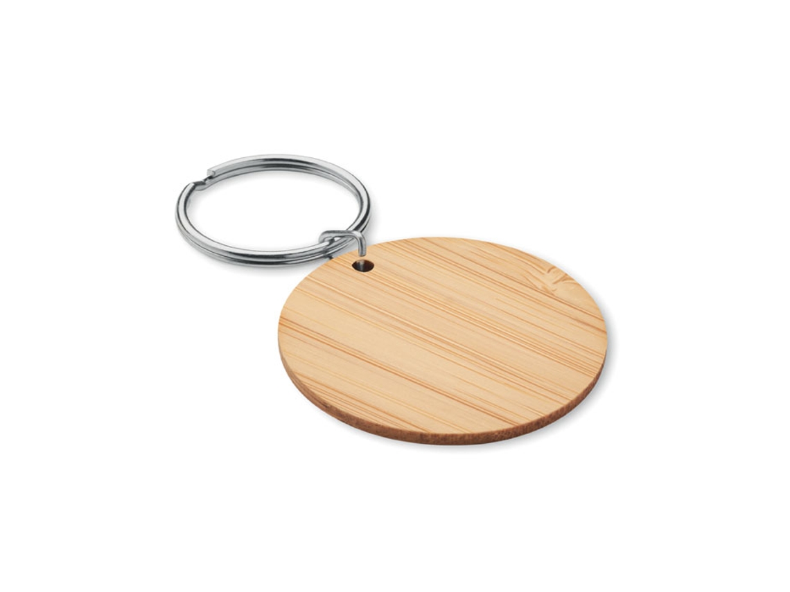 Chaveiro redondo de bambu MIDOCEAN