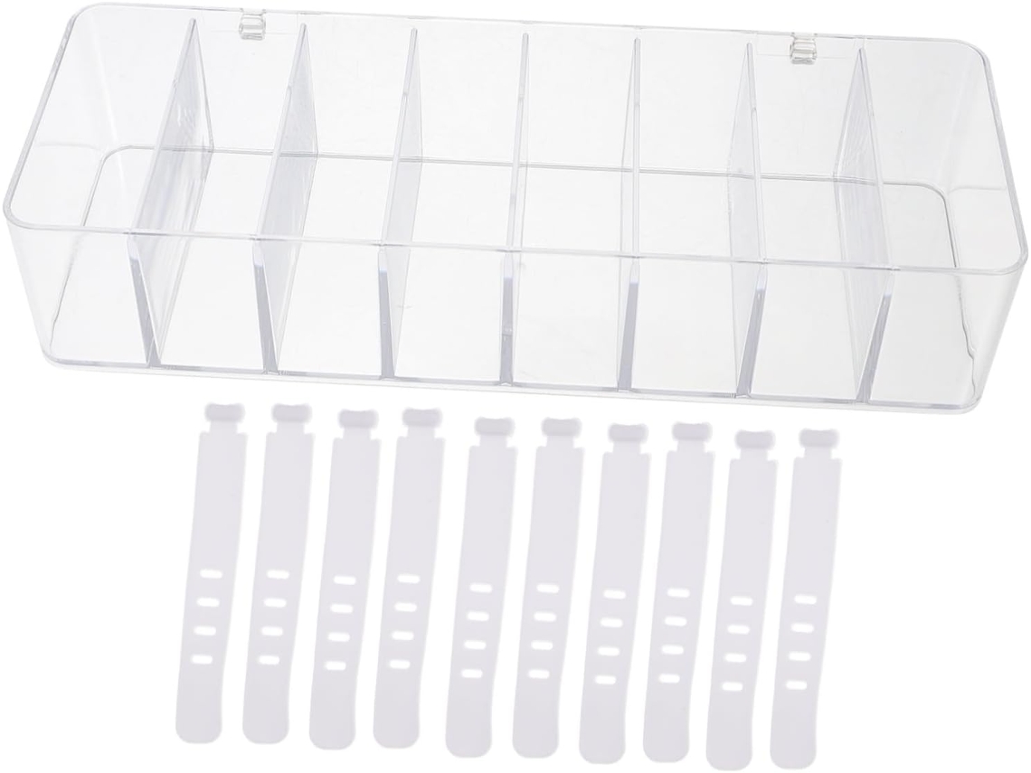 Organizador De Cabos E Carregador Para Mesa, Unissex, Design Compacto Com 8 Compartimentos E 10 Abra Gokoco