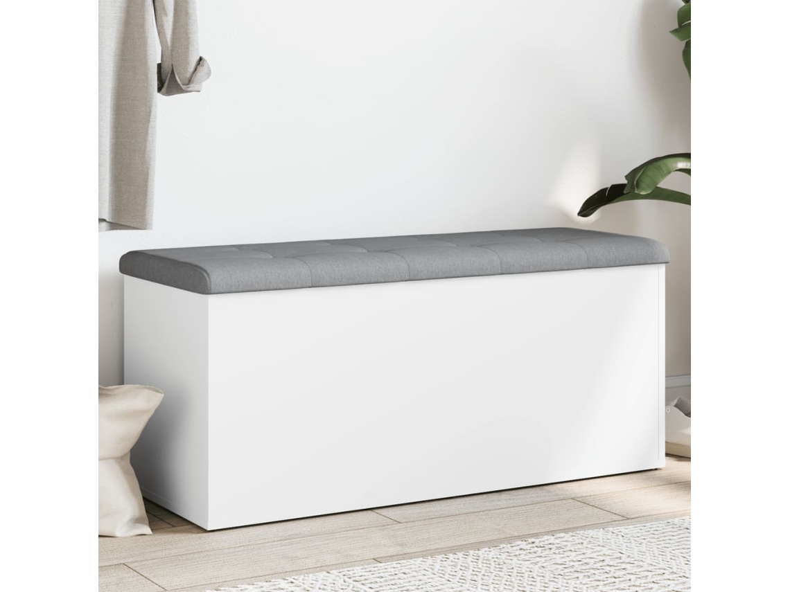 Vidaxl Banco De Arrumação Branco 102x42x45 Cm Madeira Projetada