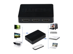 Switch Hub Hdmi 3 Para 1 Com Comando*