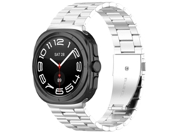 Pulseira De Metal Inoxidável Com Três Contas Para Samsung Galaxy Watch Ultra 47mm