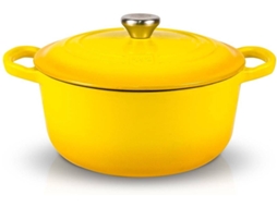 Panela MASTER SWISS Ferro Fundido H (Amarelo - 24 cm - 4.5 L)