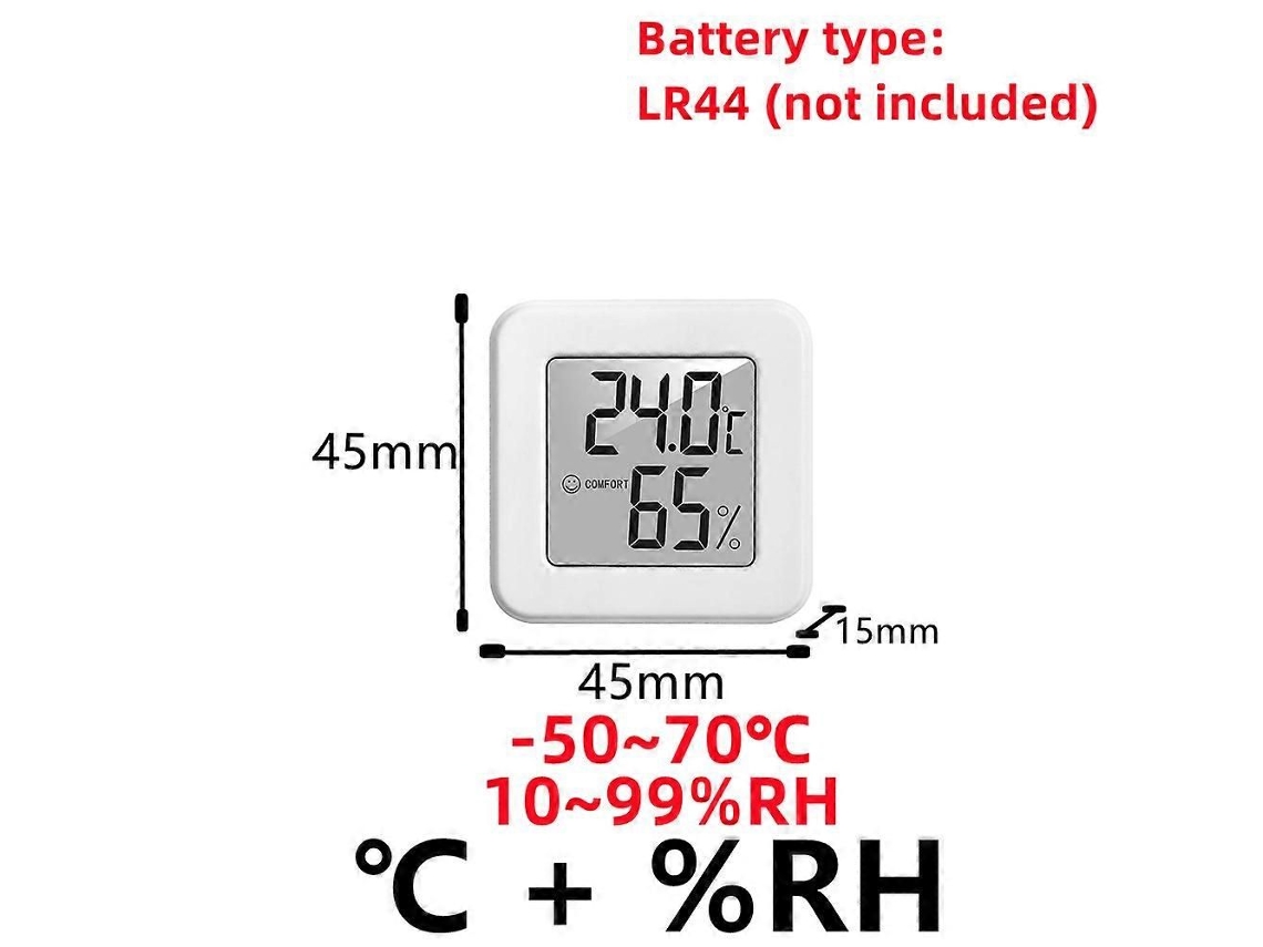 Mini Termômetro E Higrômetro Digital Lcd Com Sensor Para Medir Temperatura E Umidade Internas E Estação Meteorológica.