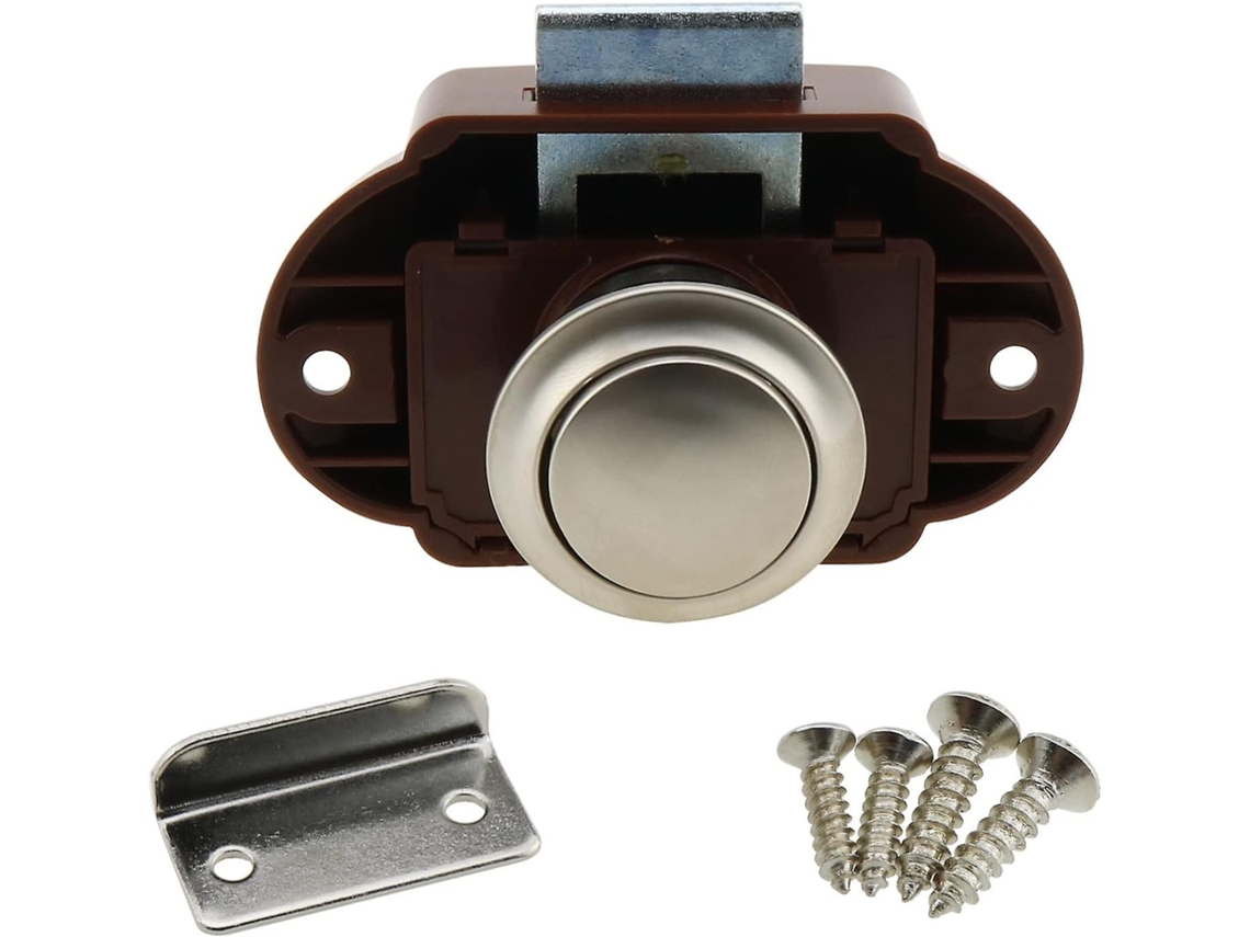 Botão De Pressão E Excelente Gaveta Marrom Armário Porta De Armário Botão De Trava Sem Chave Para Motorhome Caravana Motorhome Bo Aquaforge
