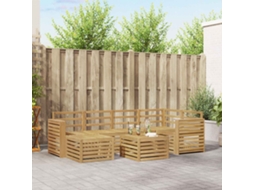 Vidaxl Conjunto De Sofás Para Exterior 7 Unid. Branco Poliéster