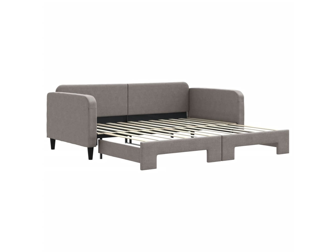 Daybed With Trundle, Daybeds With Trundles Vidaxl Cinzento-acastanhado Tecido (100 X 200 Cm)
