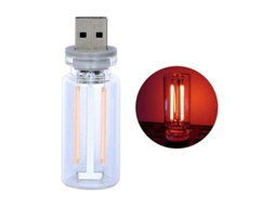 Luz Led Usb Para Carro Com Controle Táctil 7 Cores Eficiente Em Energia E Fácil Instalação Vermelho