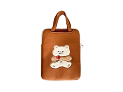 Bolsa Para Laptop E Tablet, Estilo Novo Coreano Marrom Cereja, 11 Polegadas.