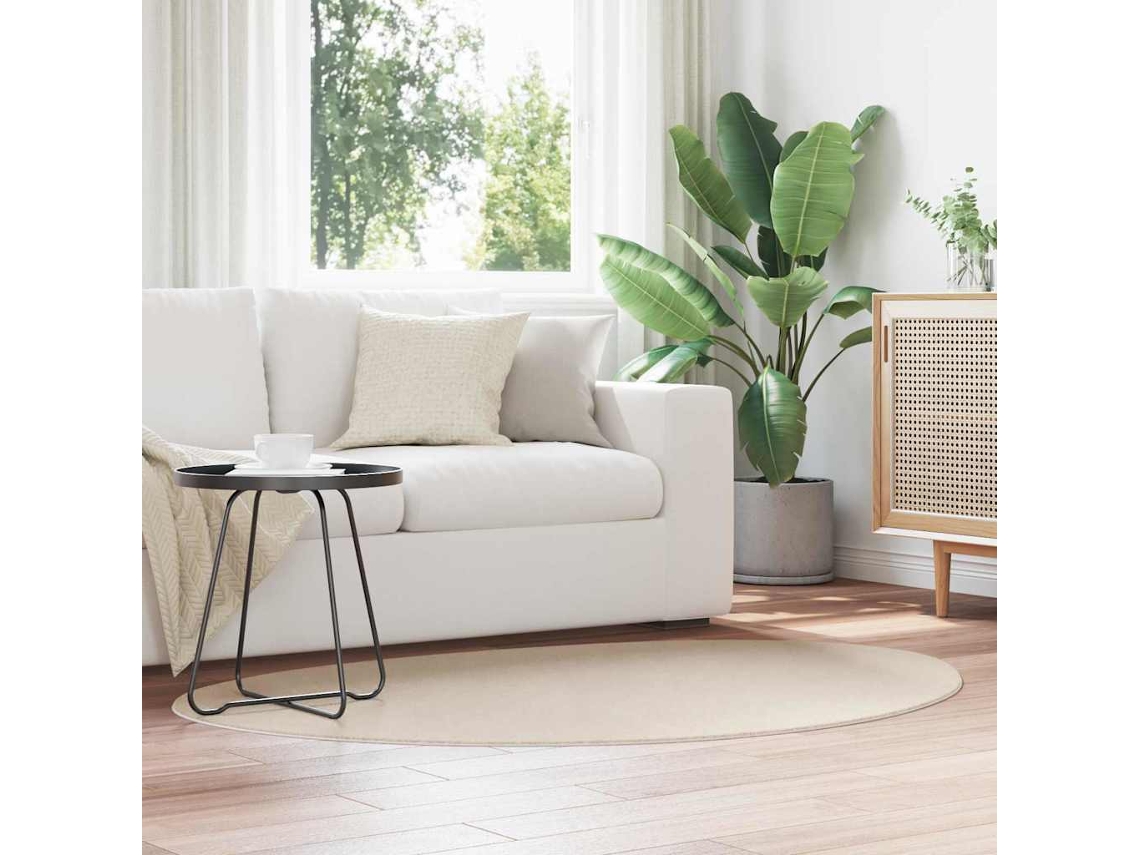 Vidaxl Tapete Huarte Bege 120 X 170 Cm Poliéster