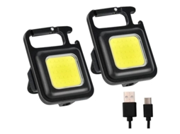 Nova Line lanterna Led Cob Mini 2 pack, Recarregável com Abre latas, 500mah, 45g, Impermeável