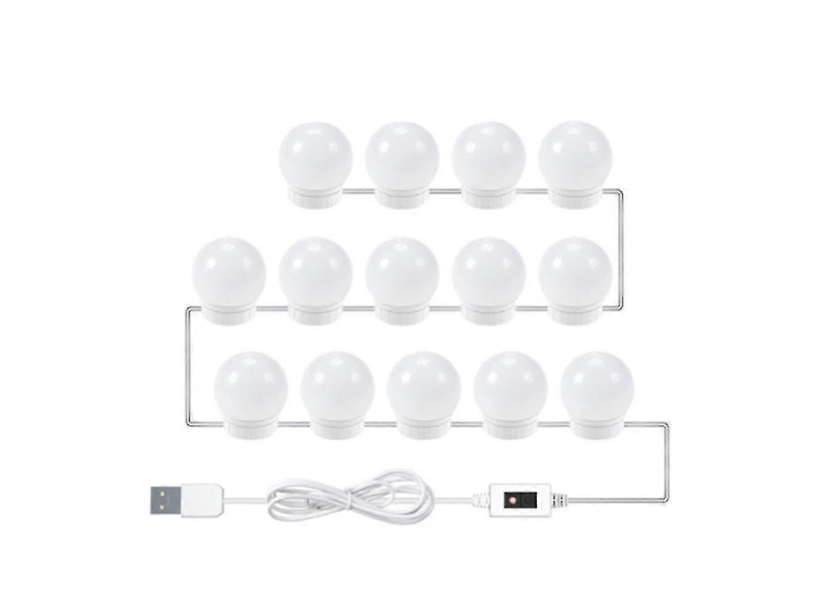 Lâmpada Led Para Espelho De Maquilhagem Usb Com Sensor De Mão E 14 Lâmpadas