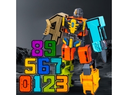 Brinquedo compacto para crianças, figura de ação transformável com números digitais, brinquedo educativo para crianças, presente