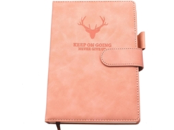 Caderno A5, 360 Páginas, Capa Dura Em Couro Sintético, Com Porta, Caneta, Para Escritório, Escola, Casa, Negócios, Escrita E Anotações, Rosa