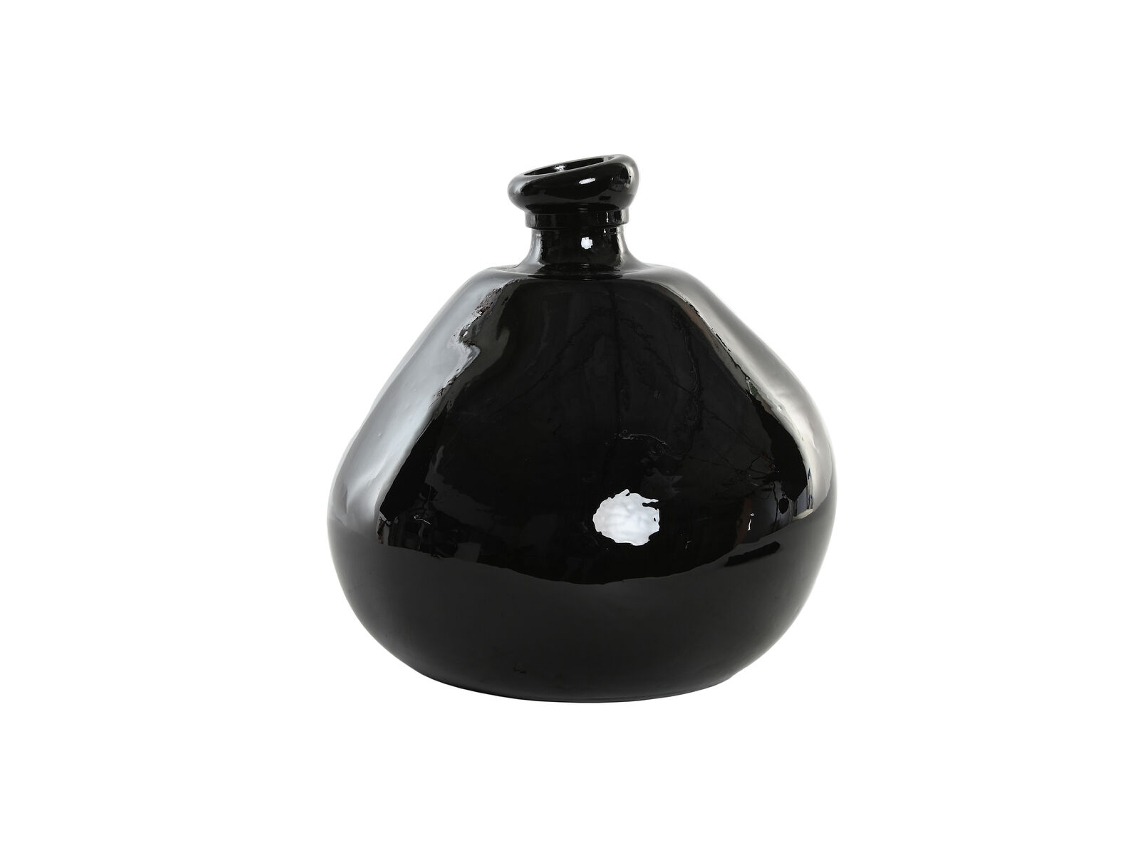 Vaso Home Esprit Preto Vidro Reciclado 31 X 31 X 32 Cm