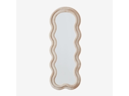 Sklum Espelho De Parede Irregular 60x160 Cm Estofado Evelyn Vidro Float  Velluto Beige