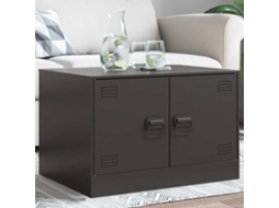 Vidaxl Mesa De Centro 67x50x44 Cm Aço Preto