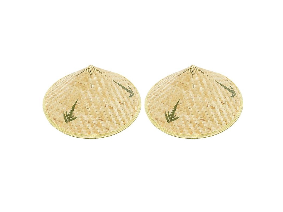 2Un Chapéus de Palha Tecidos de Bambu ALLINLESS