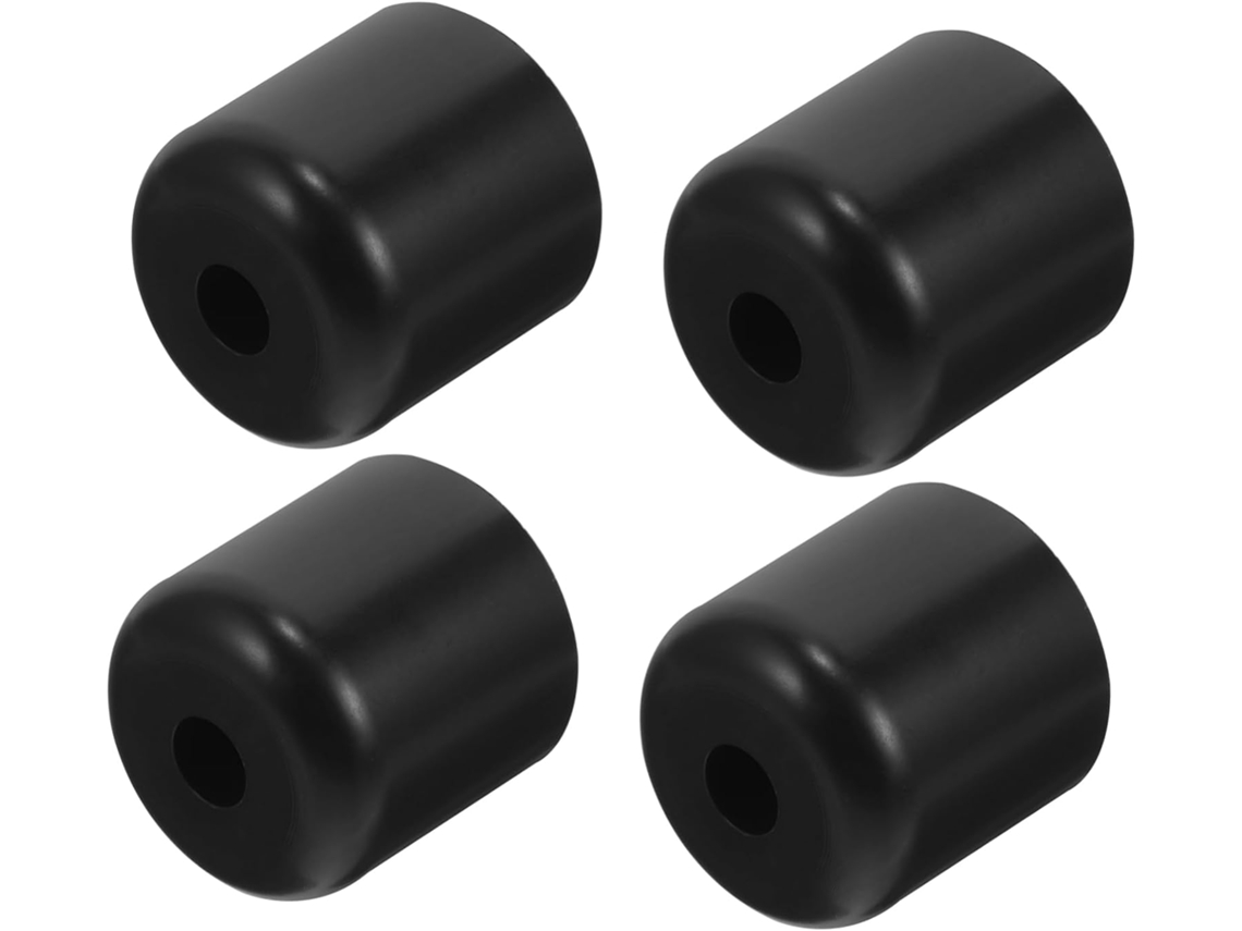 Conjunto De 4 Pés De Móveis De Plástico Preto, Com Rosca De 2 Polegadas Para Substituição
