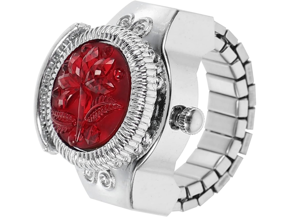 Relógio Feminino Elegante E Sofisticado Com Design De Anel Decorativo.