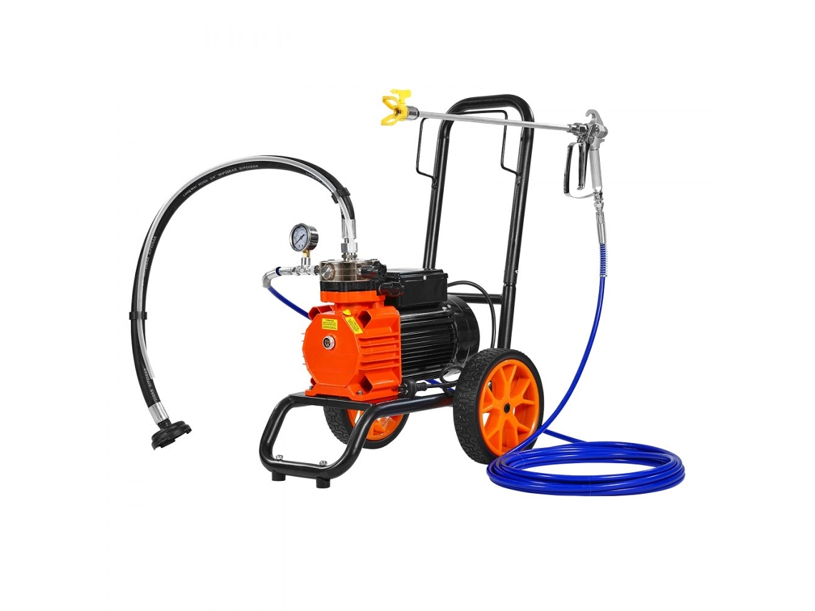 Pulverizador Airless 1100w Com Pressão De 2000 Psi, Lança De 50 Cm E Estrutura Móvel Tekmaquinas