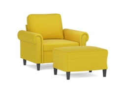 Sofa Chair With Footstool, Sofa Chairs With Footstools Vidaxl Amarelo Veludo (n/a)