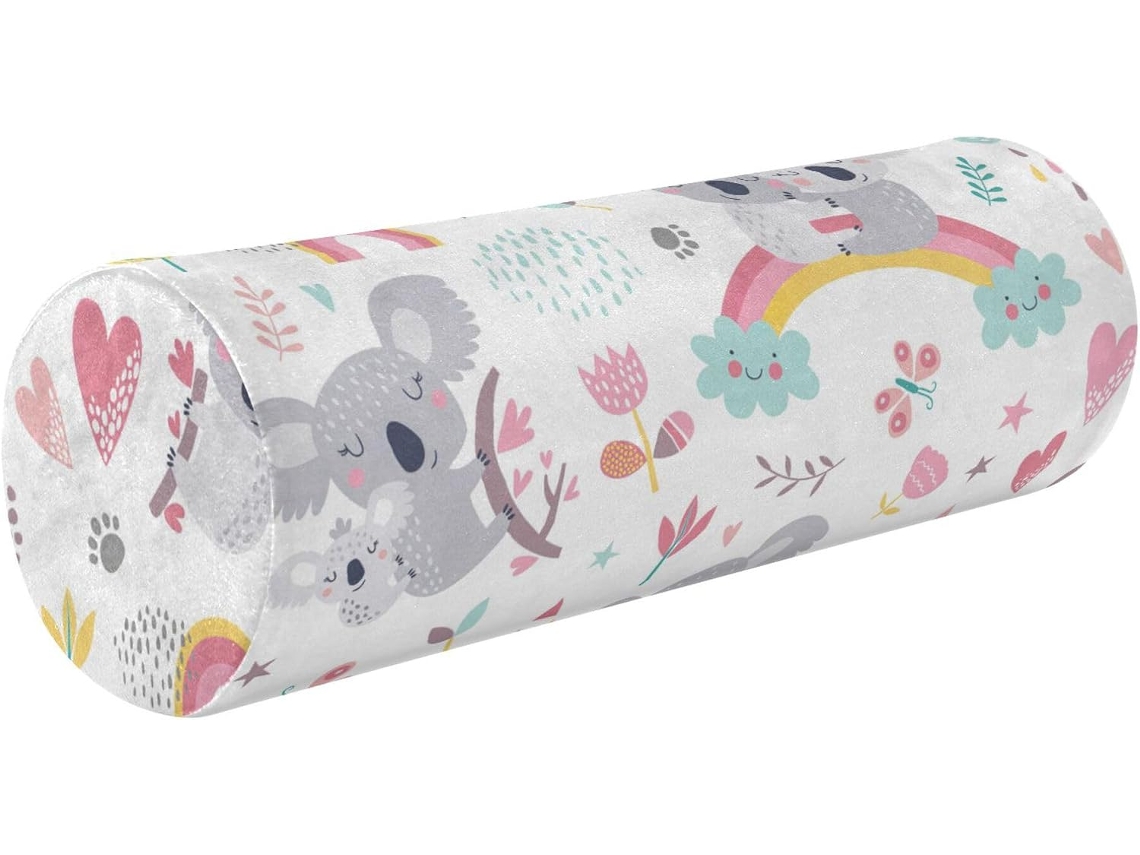 Almofada de Apoio para as Pernas Maca Massagem, Redonda Decorativa Espuma, Cilíndrica, Formato Kawaii Coala