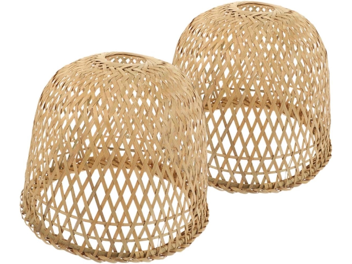 Lustre Rústico de Bambu em Duas Peças. SFUSHOS