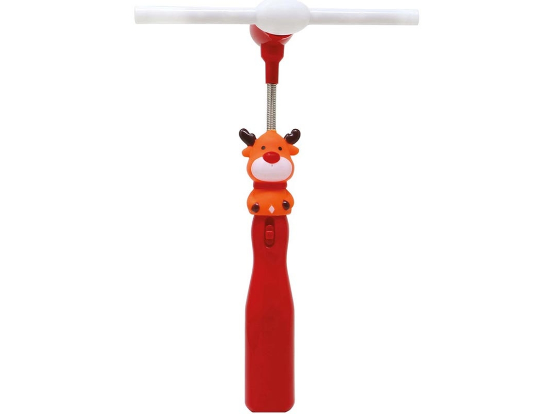 Figura de rena com varinhas de leque e LEDs de 32 cm