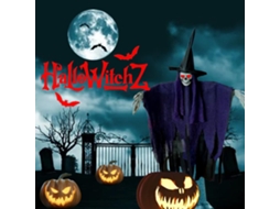 Primerox fantasma Pendente Exterior com Led 105cm Braços Articulados Decoracao Halloween