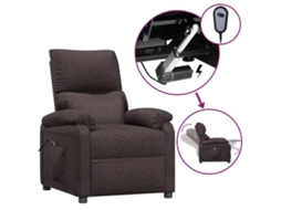 Electric Recliner Chair, Electric Recliner Chairs Vidaxl Marrom Tecido