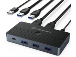 Switch Kvm 2 em 4 Usb 3.0 para Compartilhamento de Computadores SFUSHOS (2x4)