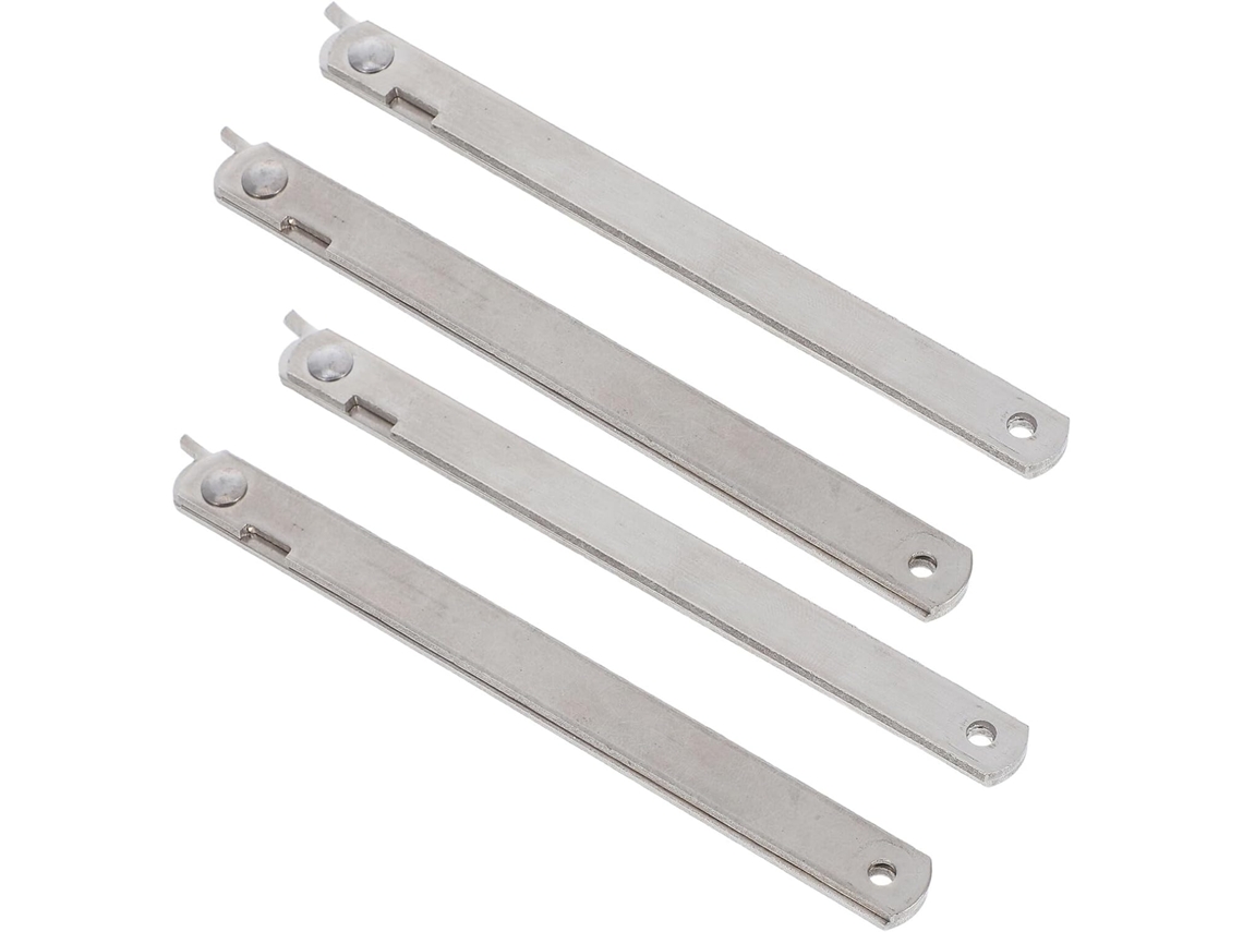 Conjunto De 4 Suportes Tampa Mesa Dobrável Em Aço Inoxidável Reforçado, Cor Prata
