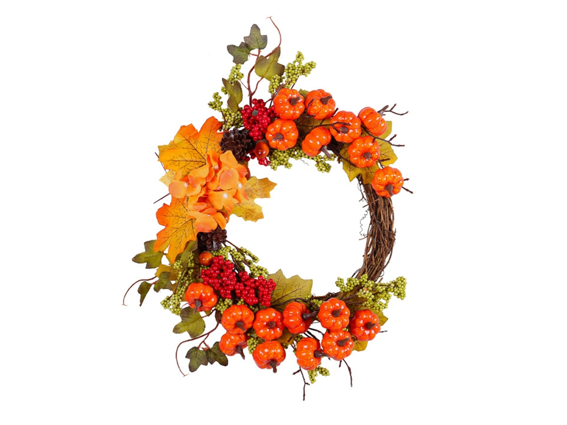 Guirlanda De Outono Com Abóboras E Hera Da Laxiscreed Para Decoração Festiva De Inverno